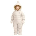 thumbnail image 1 of Gubotare Newborn Baby Snowsuit Toddler Snow Suit Baby Snowsuit Infant Winter Coat Puffer Clohtes Hoodie 10 18 Months (Beige,10-18 Months), 1 of 2