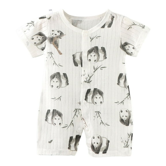 Gubotare Boy Clothes Baby Pajamas, Short Sleeve Footless Rompers, Snap Closure Sleeper for Boy Girls Size 0-6 Months (Black,0-6 Months)