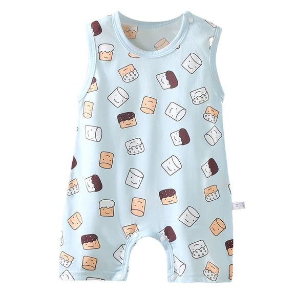 Gubotare Boy Clothes Baby-boys Short Sleeve Bodysuits One-piece for Baby Boys, Unisex Size 18-24 Months (Light Blue,18-24 Months)