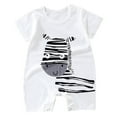 thumbnail image 1 of Gubotare Boy Clothes Short Sleeve Round Crew Neck Bodysuits for All Ages Size 0-6 Months (White,0-6 Months), 1 of 4