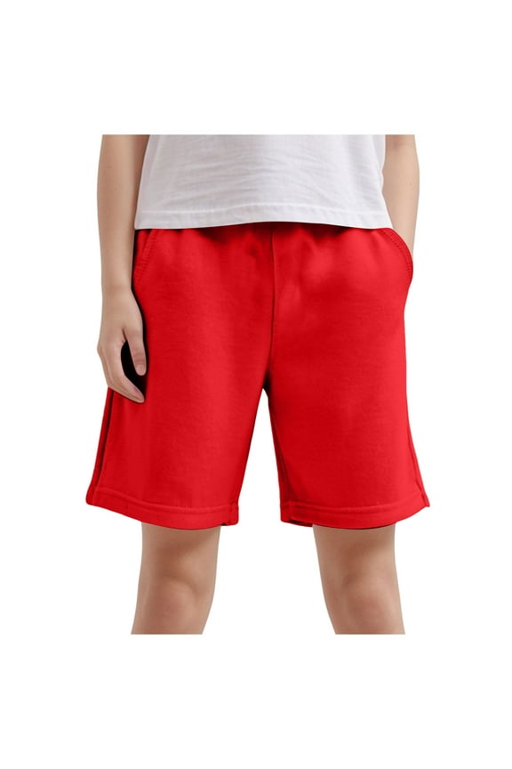 Boy Shorts Toddler Boys Sport Jogger Shorts,Kids Summer Solid Active Short Pants (Red,Size 3-4 Years)