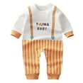 thumbnail image 1 of Gubotare Boys Romper Sets Baby Unisex Baby Bodysuits Short Sleeve One-pieces Bodysuit Size 12-18 Months (Orange,12-18 Months), 1 of 4