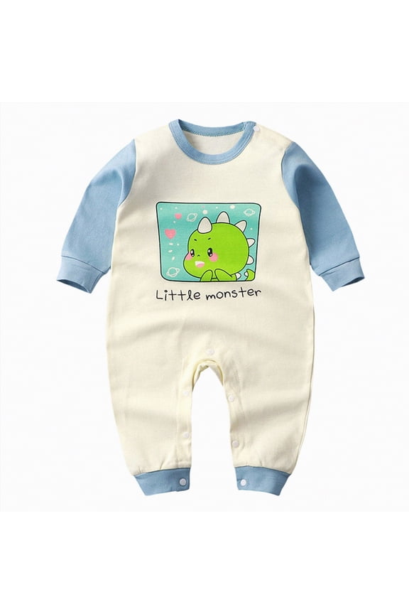 Newborn Clothes Neutral Baby Boy Romper Footed Long Sleeve Newborn Girl Clothes Footless with Zipper and Mitten Cuffs 0 3 6 9 12 18 24 Months (Light Blue,1-3 Months)