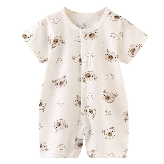 Gubotare Romper Boys Baby Boys Girls Bodysuit Super Soft Romper Size 0-6 Months (Khaki,0-6 Months)