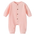 thumbnail image 1 of Gubotare Romper Long Sleeve Baby Boy Girl Outfit Little Turkey Jumpsuit Romper Romper My First Thanksgiving Baby Clothes 0 3 6 9 12 18 24 Months (Pink,0-3 Months), 1 of 4