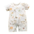 thumbnail image 1 of Gubotare Romper Unisex-Baby Rompers, Short Sleeve Romper for Boys & Girls Size 12-18 Months (Khaki,12-18 Months), 1 of 4