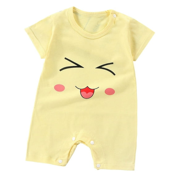 Gubotare Romper for Boys Baby Boys Girls Bodysuit Super Soft Romper Size 18-24 Months (Light Yellow,18-24 Months)