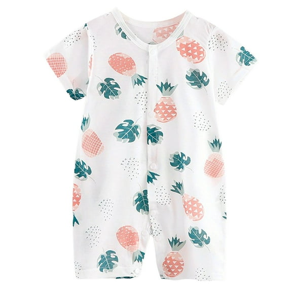 Gubotare Romper for Boys Unisex-baby Side Snap Short-sleeve Bodysuit Size 6-12 Months (Light Pink,6-12 Months)