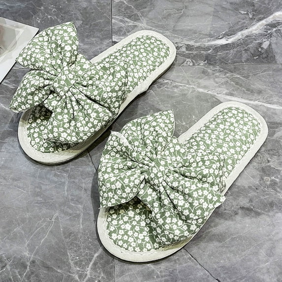 Gubotare Outdoor Slippers For Women Women's One Band Flip Flop Sandal,Green