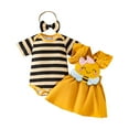 thumbnail image 1 of Gubotare Outfit Girl Baby Girl Dress Sets, Toddler Suspender Skirt Mesh Tulle Tank Top 0 3 6 9 12 18 24 Months (Yellow,Size 3-6 Months), 1 of 9
