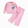 thumbnail image 1 of Gubotare Outfits Girls Girls Clothes Sweatshirt Top and Print Tight Pants 2 Piece Outfit for Kids 6T 7T (Pink,6-7 Years), 1 of 5