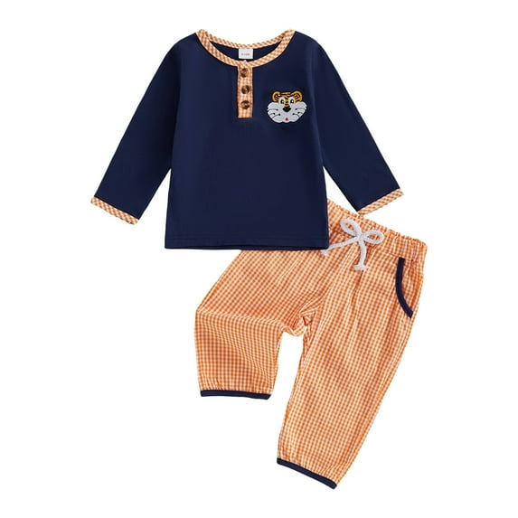 Gubotare Outfits for Toddler Boys Toddler Baby Boy Fall Winter Outfit Long Sleeve Sweatshirt Elastic Jogger Pant 2 Pcs Clothes Size 2T 3T (Blue,2-3 Years)