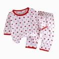 thumbnail image 1 of Gubotare Pajama Set for Girls Baby Boys Girls Pajama Set Kids Cute Toddler Snug Fit Pattern Design Pjs Sleepwear 5T 6T (Watermelon Red,5-6 Years), 1 of 3