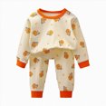 thumbnail image 1 of Gubotare Pajama for Baby Toddler Pajamas 2-piece PJs for Boy Soft Breathable Comfort Stretchy Fit Size 8-9 (Orange,8-9 Years), 1 of 6