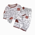 thumbnail image 1 of Gubotare Pajamas Boys Pajamas Boys Long Sleeve Sets Toddler Boys Pjs Kids Sleepwear Sets 1T 2T (Coffee,1-2 Years), 1 of 4