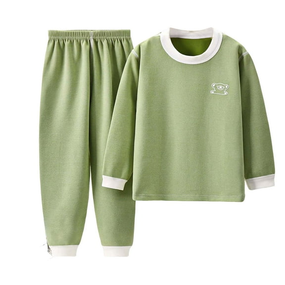 Gubotare Pajamas Toddler Boy Baby Long Sleeve Pajama Sets, Toddler Boy Girl 2-Piece Sleepwear Size 2T 3T (Green,2-3 Years)
