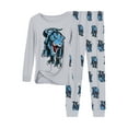 thumbnail image 1 of Gubotare Pajamas for Boys Boys' Long Sleeve Snug Fit Cotton 2 Piece Pajamas Size 6T 7T (Light Gray,6-7 Years), 1 of 2