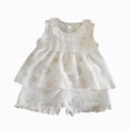thumbnail image 1 of Gubotare Pajamas for Girls Baby Boy Outfits Summer Boys Girls Cute Print Sleepwear Set Toddler Pajamas 3T 4T (White,3-4 Years), 1 of 3