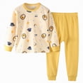 thumbnail image 1 of Gubotare Pajamas for Girls Fall Winter Girls Long Sleeve Top and Pants Snug Fit 2 Piece Pajama Set Size 7-8 (Light Yellow,7-8 Years), 1 of 6