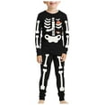 thumbnail image 1 of Gubotare Pajamas for Kids Boys Boys' Long Sleeve Top and Pants 2 Piece Pajamas Sets Seasonal (Orange,6-7 Years), 1 of 8
