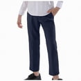 thumbnail image 1 of Gubotare Pants Boys Boys Dress Pants for Kids Flat Front School Uniform Slacks Chino Pants with Adjustable Waist Casual Pants Size 8-9 (Dark Blue,8-9 Years), 1 of 4