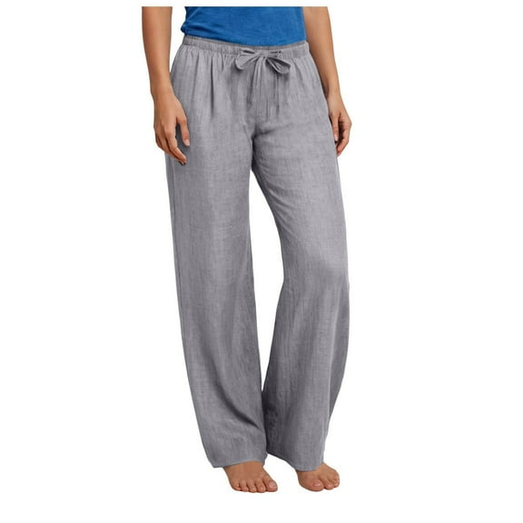 Gubotare Pants Girls Girl Cute High Waist Flowy Wide Leg Dress Pants Palazzo Pants Casual Trousers (Grey,Size 8-9 Years)