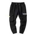 thumbnail image 1 of Gubotare Pants for Boys Uniform Boys Cargo Joggers Drawstring Jogging Pants Kids Elastic Waist Trousers 3T 4T 5T 6T 7T 8T 9T 10T (Black,4-5 Years), 1 of 9