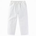 thumbnail image 1 of Gubotare Pants for Boys Uniform Youth Boy's Golf Pants Athletic Chino Flat Front Pants Kids School Uniform Clothes Size 9-10 (White,9-10 Years), 1 of 5