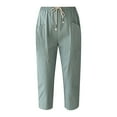 thumbnail image 1 of Gubotare Pants for Women Trendy Women's Hiking Cargo Joggers Pants Lightweight Quick Dry Capris Golf Pants for Travel Outdoor Casual (Green,S), 1 of 4