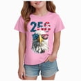 thumbnail image 1 of Gubotare Patriotic Shirts for Girls Kids 4th of July Shirt Boys Girls American Flag T-Shirt Toddler Patriotic Tops Tee Independence Day Clothes (Pink,5-6 Years ), 1 of 5