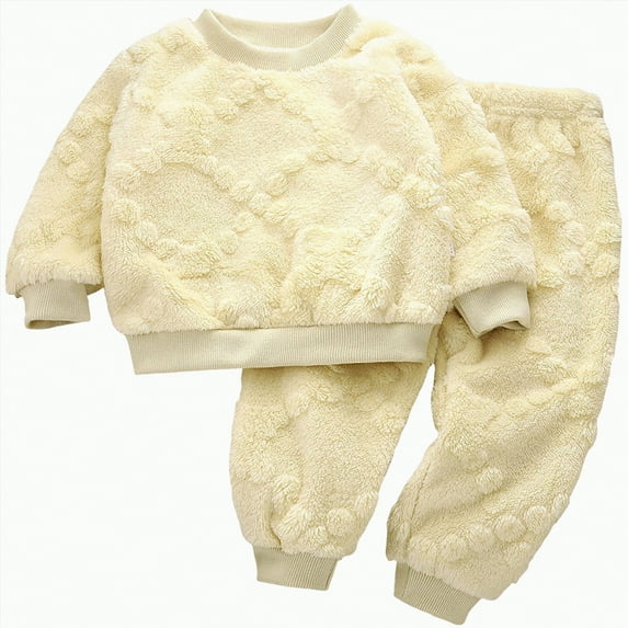 Gubotare Pjs Sets for Girls Toddler Pajamas Soft, Breathable Long-Sleeve Pajama Set for Kids, Sleepwear 4T 5T (Yellow,4-5 Years)