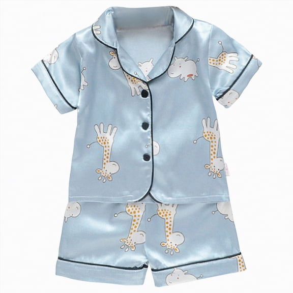 Gubotare Pjs for Toddler Boys Unisex Babies' Snug-Fit Cotton Footed Pajamas 12 18 Months (Light Blue,12-18 Months)