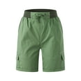 thumbnail image 1 of Gubotare Plus Size Bermuda Shorts for Women Cargo Shorts Drawstring Beach Linen Shorts Casual Biker Shorts Loungewear,Green XL, 1 of 5