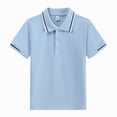 thumbnail image 1 of Gubotare Polo Shirt Boys Boys Polo Shirt Short Sleeve Collared Golf Shirts Funny Stretch School Uniform for Kids Size 8-9 (Light Blue,8-9 Years), 1 of 7