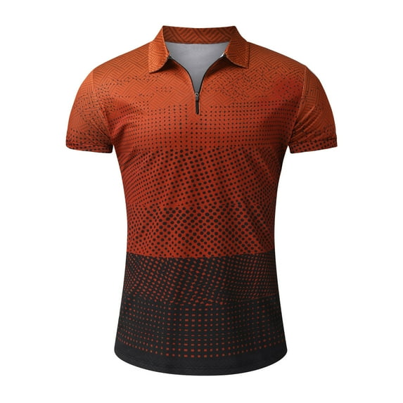 Gubotare Polo Shirts For Men Men's Advantage Performance Short Sleeve Polo Shirt,Orange M