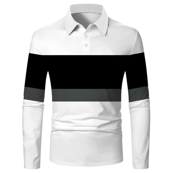 Gubotare Polo T Shirts for Men Classic Fit Polo Shirt Mens Polo Shirts Long Sleeve T Shirts Workout Golf Shirts for Men (E,XXL)