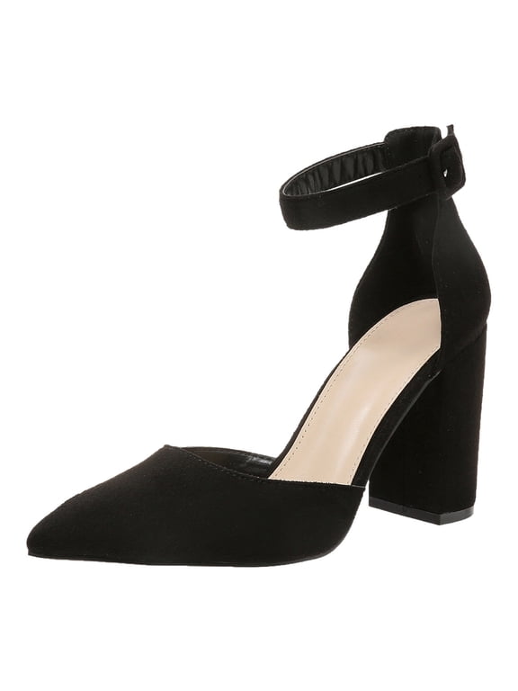 Pumps Shoes Women Women's High Heel Closed Toe Wedding Pumps Shoes (Black,7)
