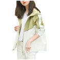 thumbnail image 1 of Gubotare Raincoat for Girls Girls Hooded Jackets Kids Waterproof Windbreaker Lightweight Rain Coats with Pockets Size 13-14 (Green,13-14 Years), 1 of 9