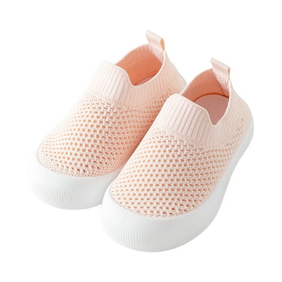Gubotare Running Shoes for Boys Boys' Sneakers Fashion All Season Children Boys Sports Shoes Flat Thick Bottom Lightweight Non Toddler Running Shoes (Pink,0-6Months)