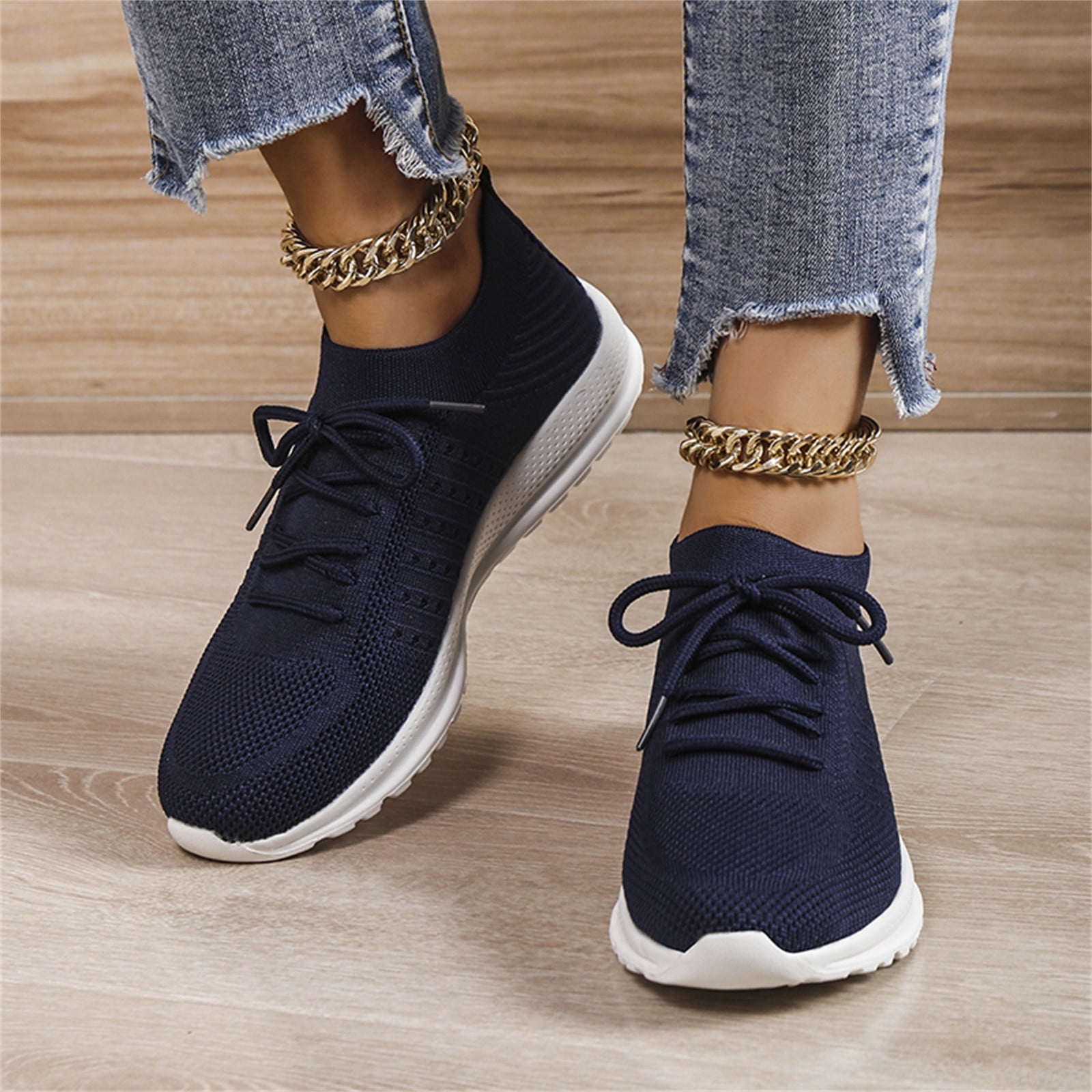 Ciadoon Plaid Running Shoes For Men & Women - Athletic Walking Tennis Sneakers