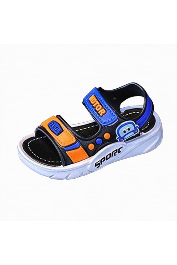 Sandals Boys Baby Boys and Toddler Everyday Double Buckle Slide Sandals with Backstrap Size 10 (Black,Toddler 10)