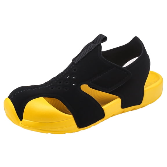 Gubotare Sandals Boys Water Sandals Beach Sandals for Boys and Girls, Lightweight Durable Closed Toe with Adjustable Upper for Outdoors, Water Play and Pool Size 8.5 (Yellow,8.5 Toddler)