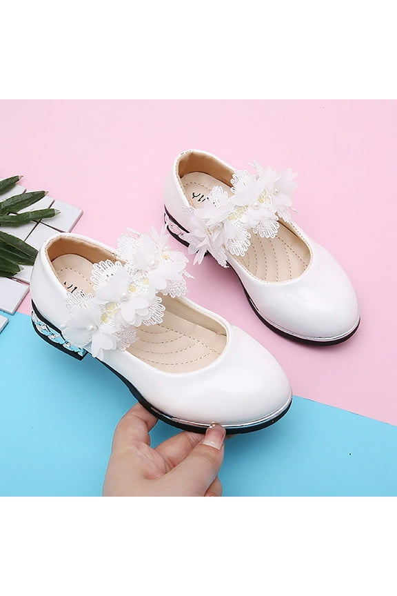 Sandals Girl Dressy Summer Child and Toddler Girls Platform Sandals (White,1.5)