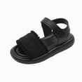 thumbnail image 1 of Kogui Girls Flat Sandals Boys Girls Summer Sandals Open-Toe Anti-Slip Premium Sole Toddler First Walkers Shoes Size 11.5 (Black,Little Kids 11.5), 1 of 5