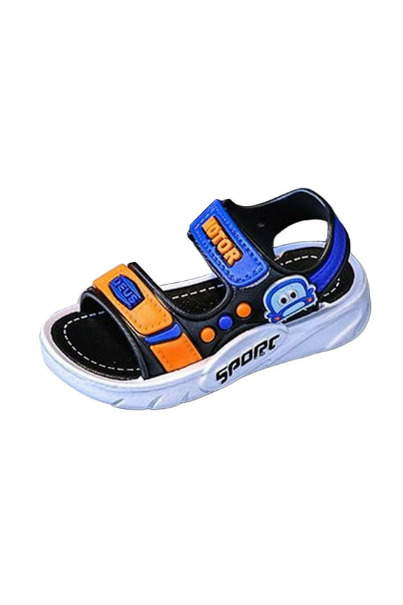 Sandals Kids Kids Adventurous Light-Weight Adjustable Straps Summer Sandals (Toddler/Little Kid/Big Kid) Size 1 (Black,1 Big Kids)
