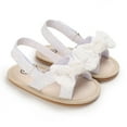 thumbnail image 1 of Gubotare Sandals Little Girl Kid's Girl's Soft Sole Close Toe Sport Beach Sandals (White,11), 1 of 4