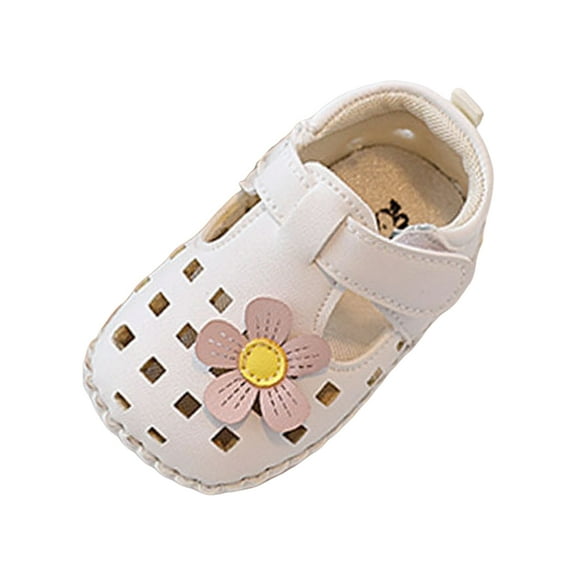 Gubotare Sandals Toddler Boy Wide Sandal Unisex Baby Toddler Unisex Sandals Toddler Boys Summer First Girls for Summer Baby Shoes Sandals Walk Toddler Baby Girls Sandals Size 6 (White, 6)