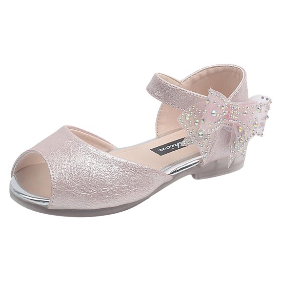 Gubotare Sandals for Baby Girl Dressy Baby Girls Sandals Summer Flowers Shoe Rubber Toddler First Walkers Dress Outdoor Shoes (Pink,10.5)