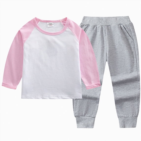 Gubotare School Girl Outfit Kids Girls' Clothing Sets Girls Pullover Sweatshirt and Pants Set Toddler to Big Kid 5T 6T (B,5-6 Years)
