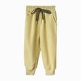 thumbnail image 1 of Gubotare School Joggers for Toddler Girls Girl's Baggy Sweatpants Wide Leg Casual Loose Long Pants 3T 4T (Yellow,3-4 Years), 1 of 5